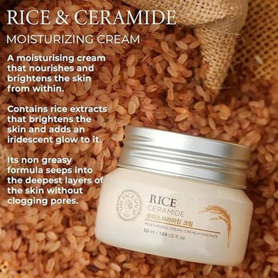 Rice Ceramide Face Tightening Cream Skin Barrier Repair Beauty Face Cream