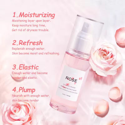 Facial Skin Brighten Rose Water Toner Moisturizing Whitening Hydrating Toner For Dry Skin