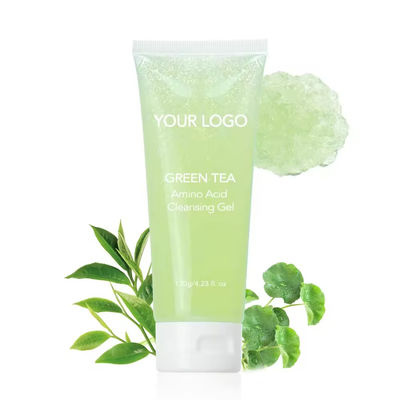 Jelly Face Cleaner Green Tea Face Wash Amino Acid Gentle Hydropeptide Cleansing Gel
