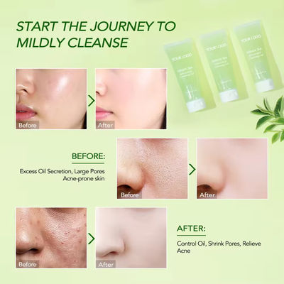 Jelly Face Cleaner Green Tea Face Wash Amino Acid Gentle Hydropeptide Cleansing Gel
