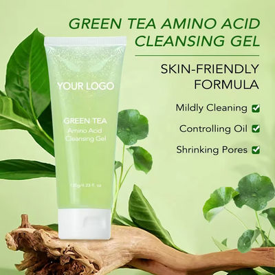 Jelly Face Cleaner Green Tea Face Wash Amino Acid Gentle Hydropeptide Cleansing Gel