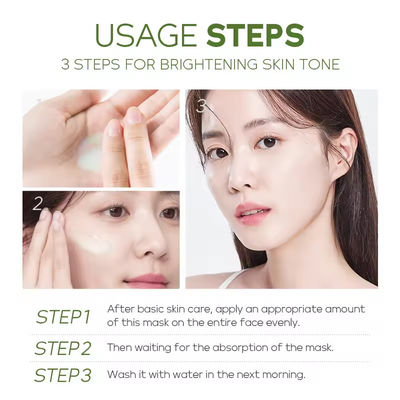 Anti Acne Skincare Mask Moisturizing Hydrating Skincare Crystal Night Facial Mask Green Tea