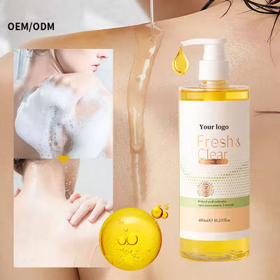 Bath Oil Shower Gel For Dry Skin Women Long Lasting Fragrance Moisturizer Rice Bran