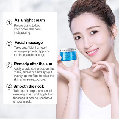 Blue Copper Peptide Repair Collagen Sleeping Mask Freeze Facial Care Mask