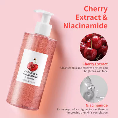 OEM Red Cherry Scrub Body Care Moisturizing Whitening Exfoliating Body Wash Pores