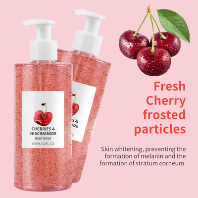 OEM Red Cherry Scrub Body Care Moisturizing Whitening Exfoliating Body Wash Pores