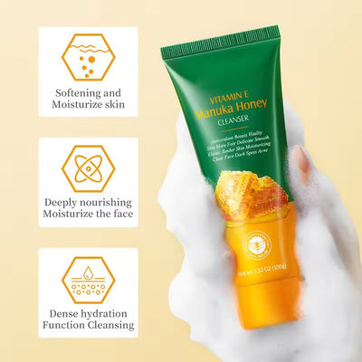 Moisturizing Nourishing Face Cleaner Face Wash Milk Vitamin E Honey Facial Cleaner