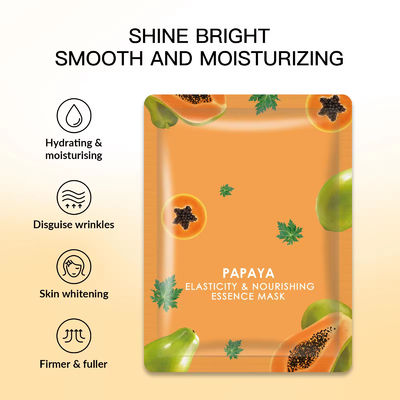 Meyve Papaya Yüz Maske Nemlendirici ve Besleyici Zerdeçal Yüz Maske Yüz Bakımı