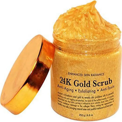 24K Anti Aging Gold Body Scrub And Facial Scrub With Private Label