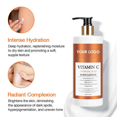 Vitamin C Whitening Body Lotion Ferulic Acid Brighten Body Cream Moisturize And Hydrate Skin Firm Nourishing