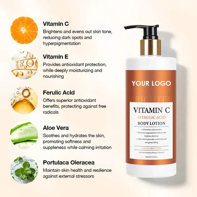 Vitamin C Whitening Body Lotion Ferulic Acid Brighten Body Cream Moisturize And Hydrate Skin Firm Nourishing