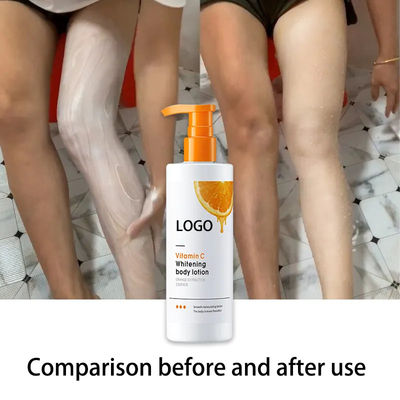 Custom Private Label Organic White Body Lotion Remove Spots Body Moisturizing Milk Whitening For Black Skin