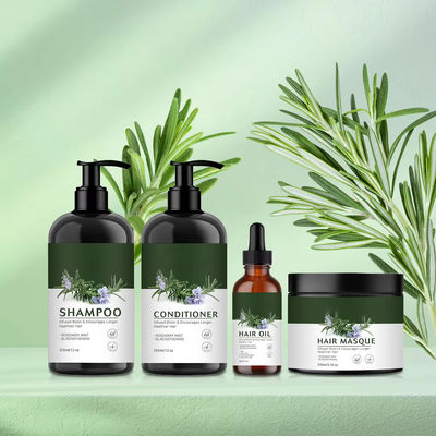 Vegan Hair Care Rosemary Mint Strengthening Oil Control Hair Growth Shampoo Conditioner Hair Oil Masque Mask Set