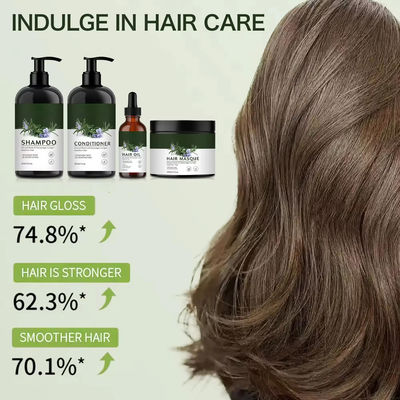 Vegan Hair Care Rosemary Mint Strengthening Oil Control Hair Growth Shampoo Conditioner Hair Oil Masque Mask Set