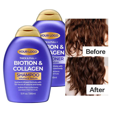 Strengthen Hair Prevent Hair Loss Biotin Collagen Hair Shampoo And Conditioner Set 2 Pieces Hair Care Set