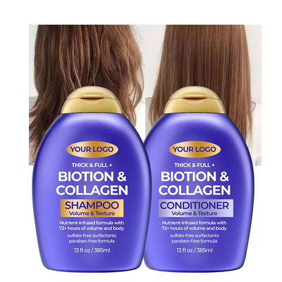 Strengthen Hair Prevent Hair Loss Biotin Collagen Hair Shampoo And Conditioner Set 2 Pieces Hair Care Set
