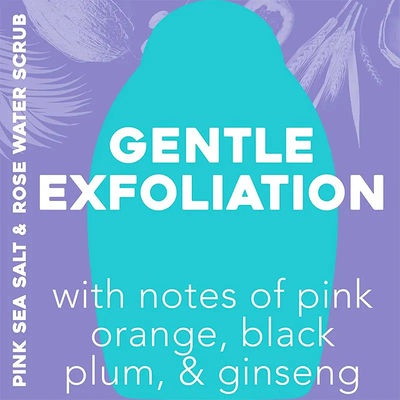 Soothing Body Scrub With Healing Rose Quartz Gentle Exfoliating Pink Sea Salt Rosewater Body Wash To Soften Smooth Skin