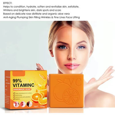 Organic Handmade Soap Whitening Body Toilet Soap Bath Bar Deeply Cleanses And Nourishes Skin Vitamin C Soap
