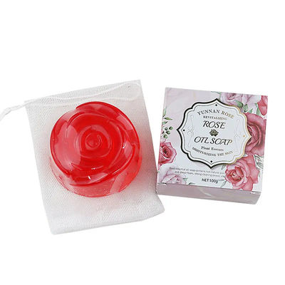 Handmade Rose Essential Oil Soap Long-Lasting Fragrance Moisturizing Effect For Face Bath Solid Bar Soap