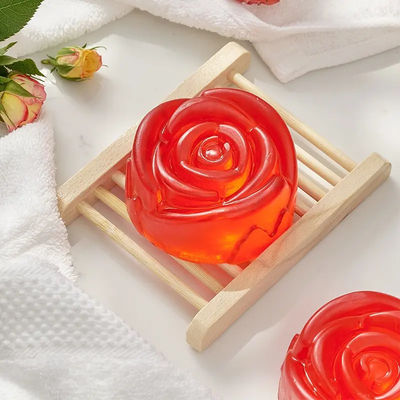 Handmade Rose Essential Oil Soap Long-Lasting Fragrance Moisturizing Effect For Face Bath Solid Bar Soap
