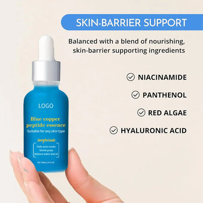 OEM B5 Onarım Mavi Bakır Yüz Serumu Saf Niacinamide Retinol Yüz Peptid Serumu