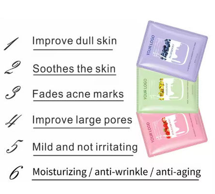 Whitening Moisturizing Sheet Fruit Beauty Face Mask Korean Mascarillasl Skin Care Facial Mask