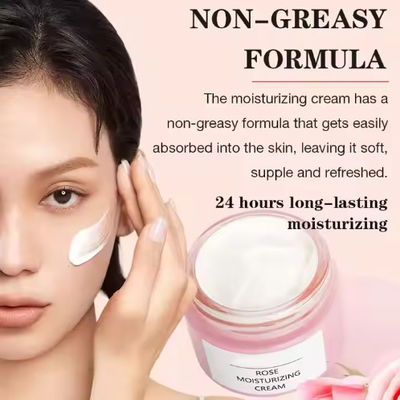 OEM ODM Long Lasting Hydration Damascus Rose Facial Moisturizer for Tightening Improve Roughness Skin Care Face Cream Lotion