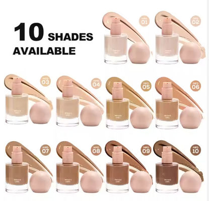 Private Label Full Coverage Makeup Moisturizing Brightening Concealer Waterproof Long Lasting Liquid Foundation for Women