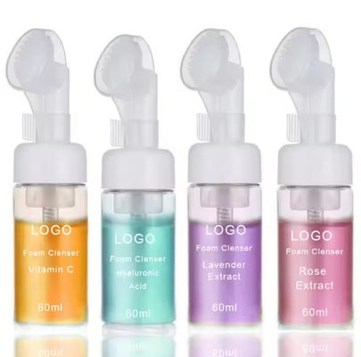 Facial Cleanser Foam Exfoliating Cleansing Mousse Pore Moisture Skin Care Washing Mousse Cleanser with Brush