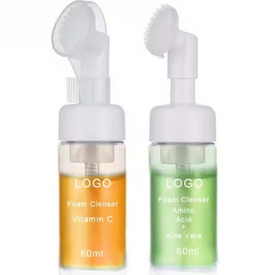 Facial Cleanser Foam Exfoliating Cleansing Mousse Pore Moisture Skin Care Washing Mousse Cleanser with Brush