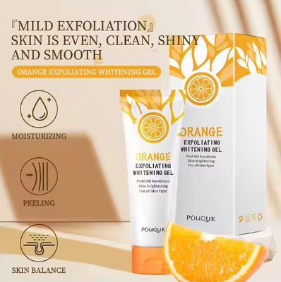 Custom Skin Care Orange Face Cleanser Peeling Gel Moisturizing Cleansing Exfoliating Dead Skin Removal Face Wash Gel