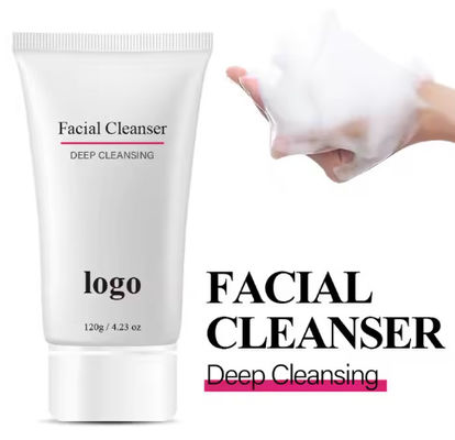 Custom Organic Unisex Face Wash Adult Facial Cleanser Gel with Lightening Properties Made From Compound Essential Oils