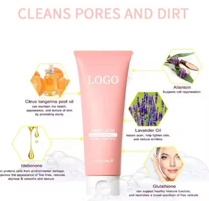 Facial Pore Cleanser Face Wash Deep Pore Cleanser and Oil Control Lavender Oil Amino Acid Facial Cleanser