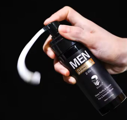 Wholesale 2 in 1 Natural Amino Acid Facial Cleanser Foam Soften Moustache Men Self Care Shaving Mousse