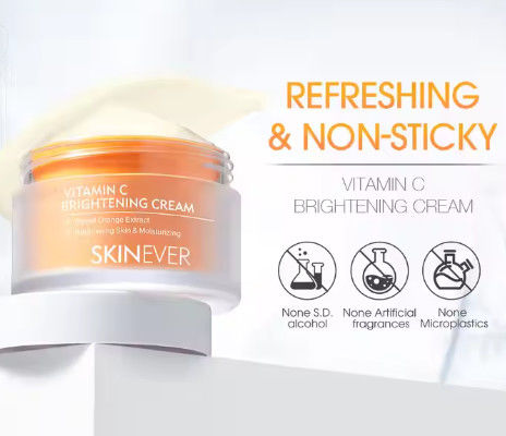 Organic Herbal Face Cream Vitamin C Sweet Orange Extract Non-Sticky Moisturizing Brightening Effect Skin Care Treatment