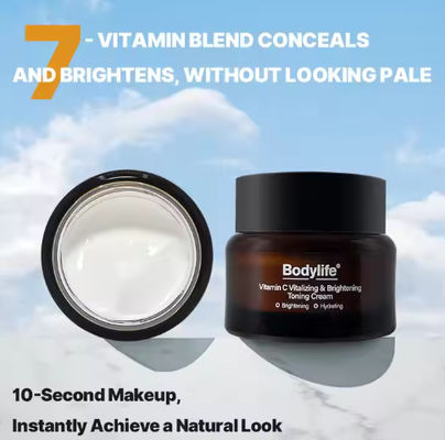 Vitamin C Vitalizing & Brightening Toning Cream with Collagen Vitamin E Pearl Vitamin B5 OEM/ODM Supply