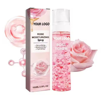 Private Label Korean Moisturizing Skin Care Skincare Natural Organic Pure Rose Water Facial Mist Face Toner Spray for Face