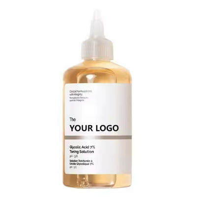 Face Skin Care 7% Glycolic Acid Fruit Acid Serum Moisturizing Hydrate Remove Blackheads Toner