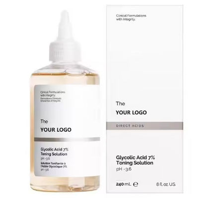 Face Skin Care 7% Glycolic Acid Fruit Acid Serum Moisturizing Hydrate Remove Blackheads Toner