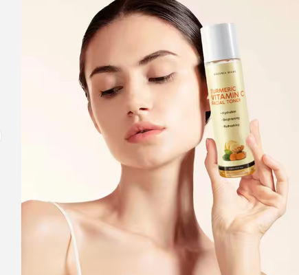 OEM Private Label Turmeric Whitening Hydrating Face Toner Improve Blemishes Dark Spots Vitamin C Facial Toner
