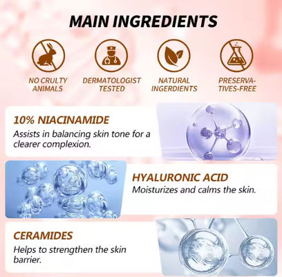 Private Label Niacinamide 10 and Txa 4 Serum Dark Spot Aha Organic Moisturizing Rejuvenating Niacinamide Face Care Serum