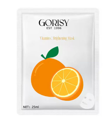 Private Label Organic Cosmetic Vitamin C Sheet Mask Moisturizing Korean Facial Mask for Dry or Oily Skin Crystal Material