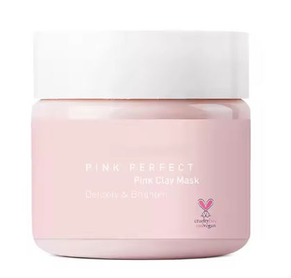 Private Label Pink Clay Mask Exfoliating Facial Mask to Brighten Skin Minimize Pores