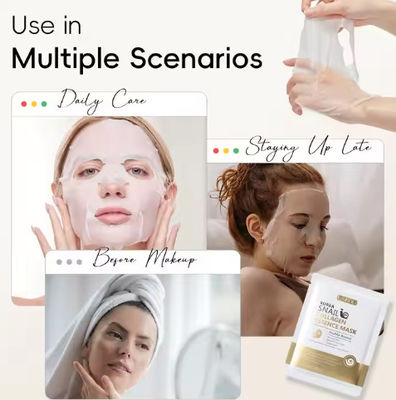 Snail Mucin Face Sheet Mask for Korean Skincare Cosmetics Pore Cleansing & Firming Skin
