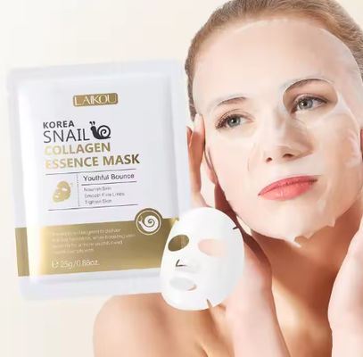 Snail Mucin Face Sheet Mask for Korean Skincare Cosmetics Pore Cleansing & Firming Skin