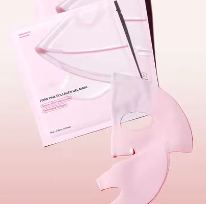 OEM LOGO Hydrating Breathable Moisturizing Glass Glow Skin Sheet Salmon Dna Collagen Gel Segmented Face Mask