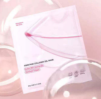 OEM LOGO Hydrating Breathable Moisturizing Glass Glow Skin Sheet Salmon Dna Collagen Gel Segmented Face Mask