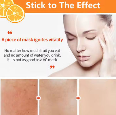 Popular Vitamin C Mask Cosmetics Factory Manufacturer Whitening Facial Mask Hydrating Natural Organic Vc Face Facial Sheet Mask