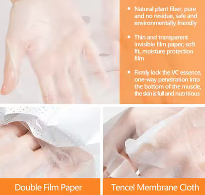 Popular Vitamin C Mask Cosmetics Factory Manufacturer Whitening Facial Mask Hydrating Natural Organic Vc Face Facial Sheet Mask