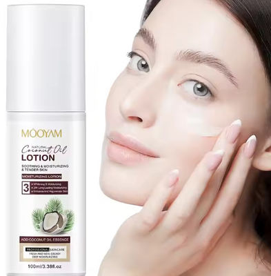 Coconut Oil Facial Lotion Hydrating Moisturizing Fully Locks In Moisture For Skin Private Label OEM 100ml MOOYAM Face Lotion